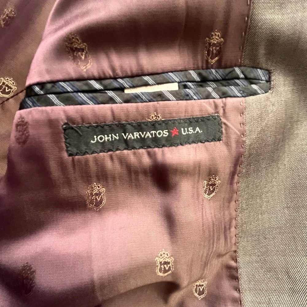 John Varvatos Blazer suit Jacket Wool Twill Men's 42R Gray Sport coat canada
